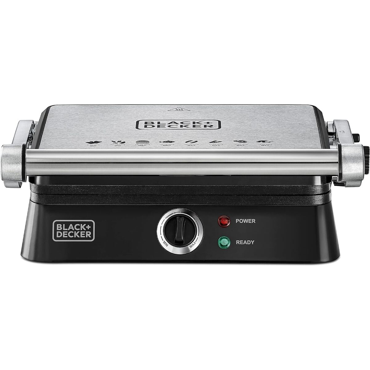 Black + Decker 1400W Contact Grill with Full Flat Grill for Barbeque